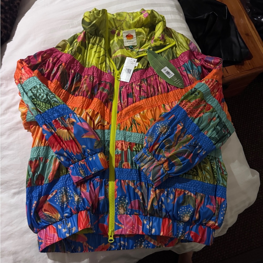 Colorful Lightweight Windbreaker Jacket - Multicolor Farm Rio